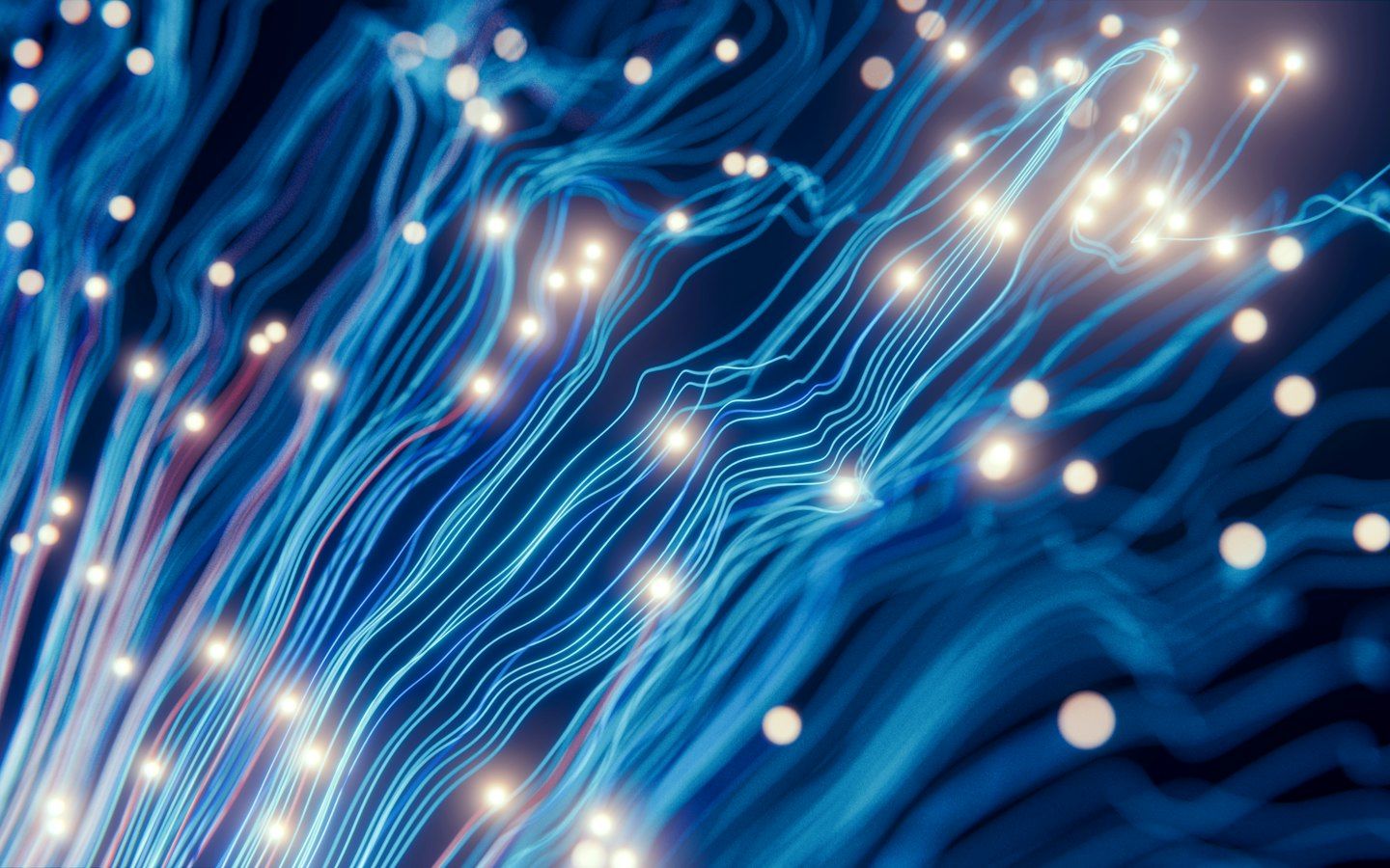 Fibre light paths across a dark circuit