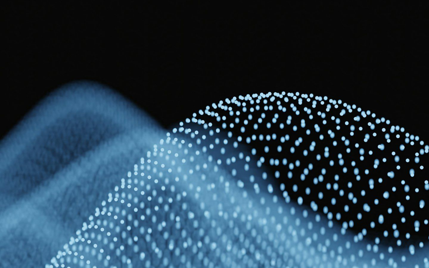 Dome of glowing particles