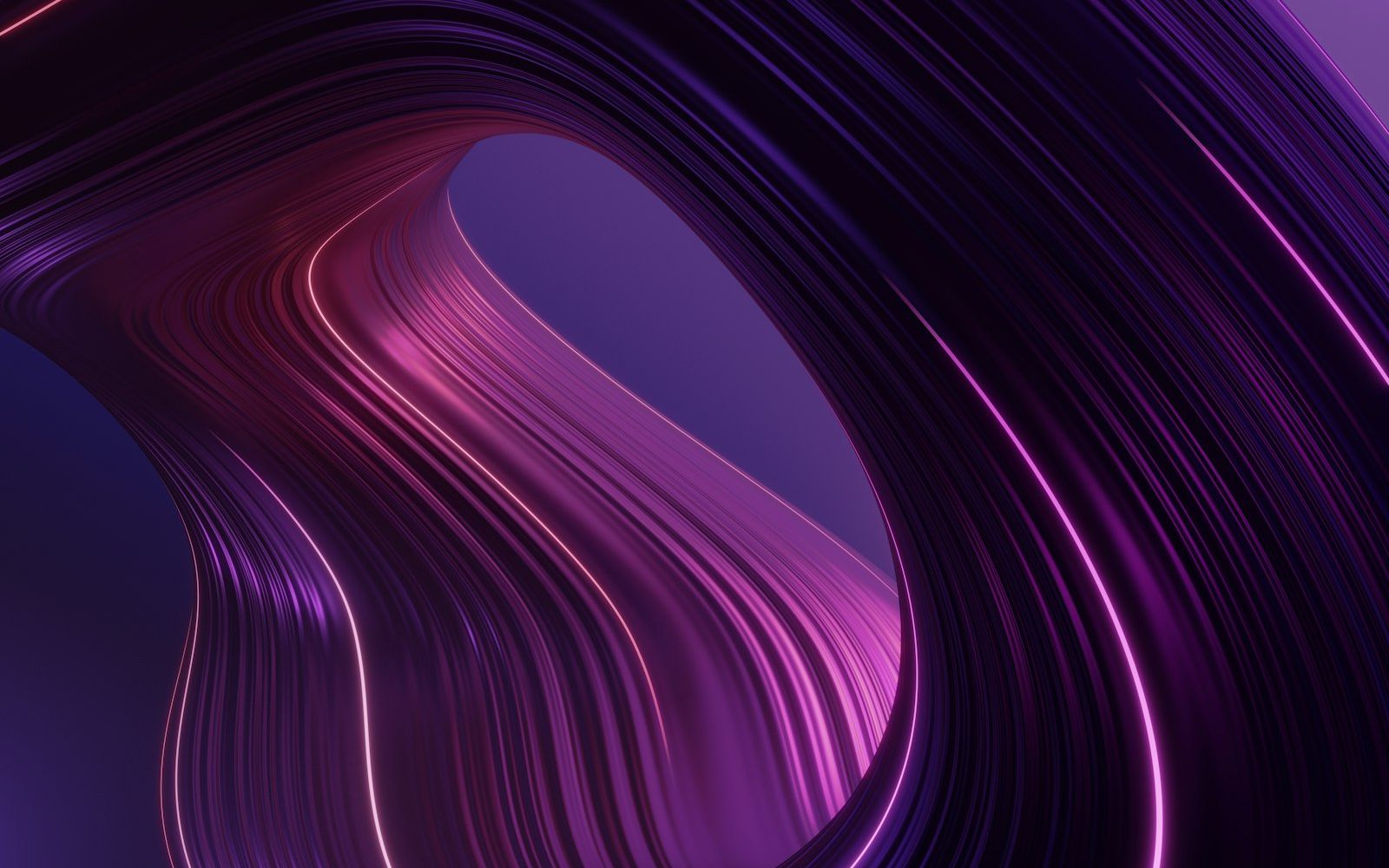 Purple abstract lines and curves